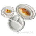 Restaurante Compostável Bagasse Plate Takeaway